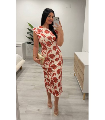 Vestido Tina teja
