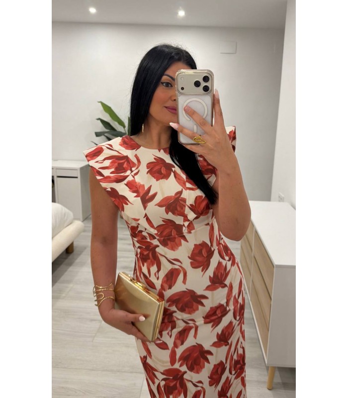 Vestido Tina teja