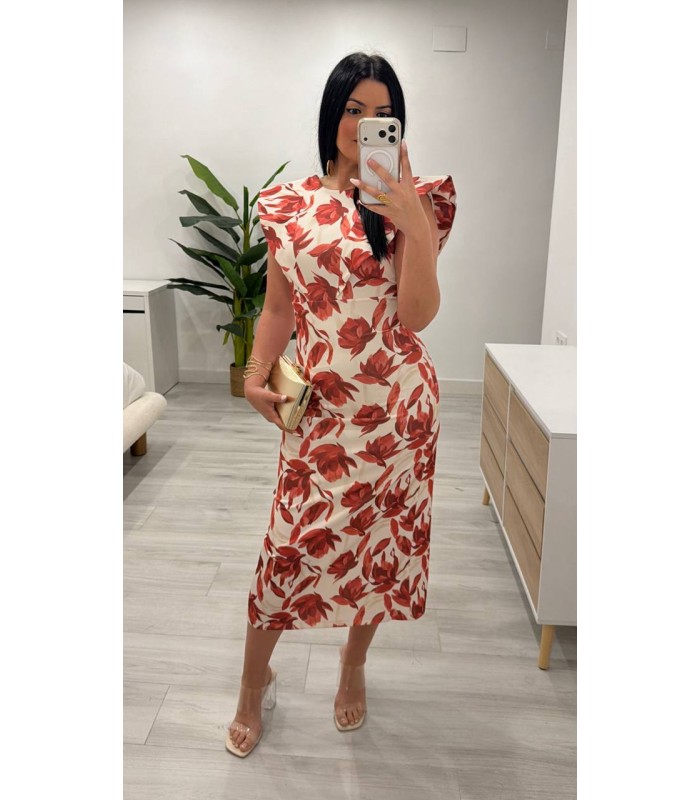 Vestido Tina teja