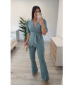 Traje chaqueta mangas verde