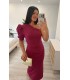 Vestido Leity cereza