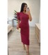 Vestido Leity cereza
