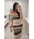 Vestido Sara concha dorada