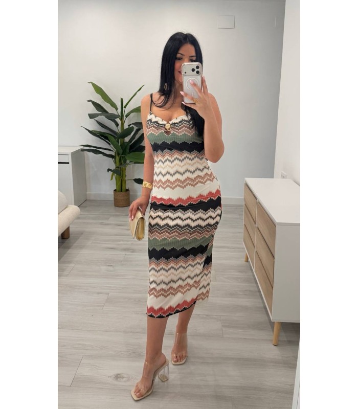 Vestido Sara concha dorada