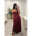 Vestido largo Elisa granate