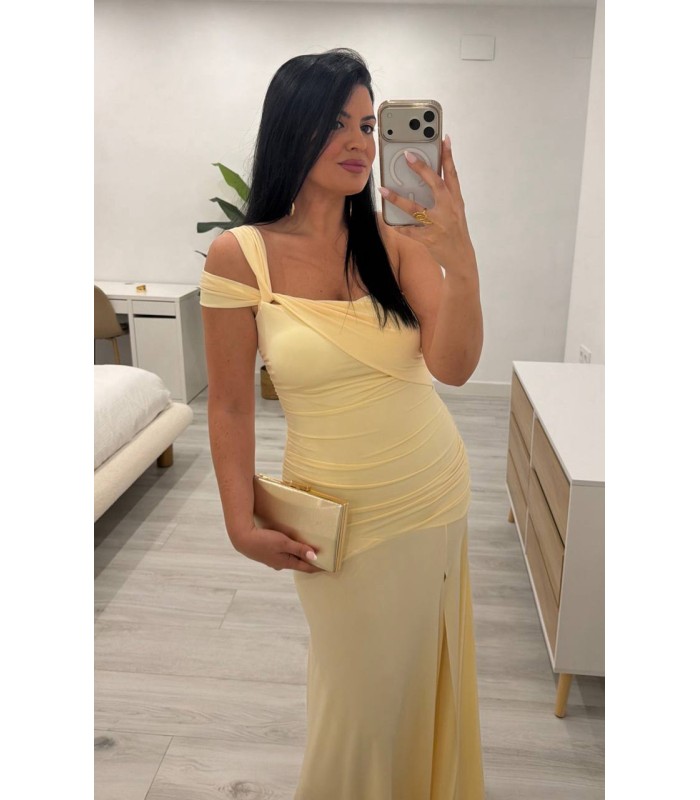 Vestido largo Paola amarillo