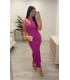 Vestido largo Carla fuxia