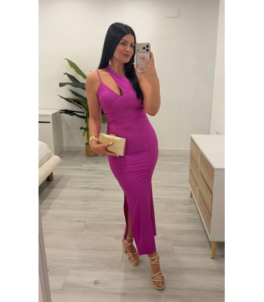Vestido largo Carla fuxia