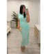 Vestido Egipto sin mangas verde