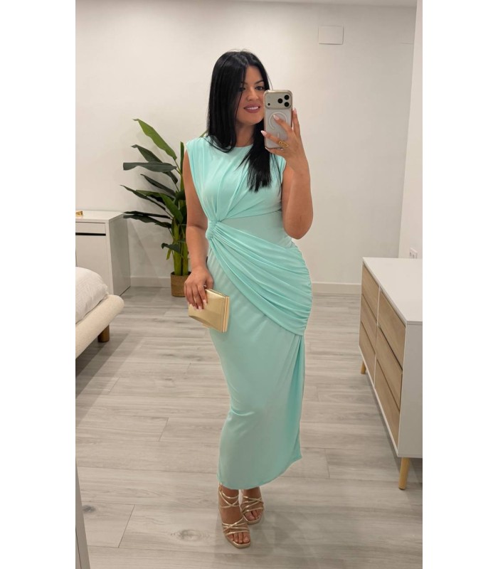 Vestido Egipto sin mangas verde