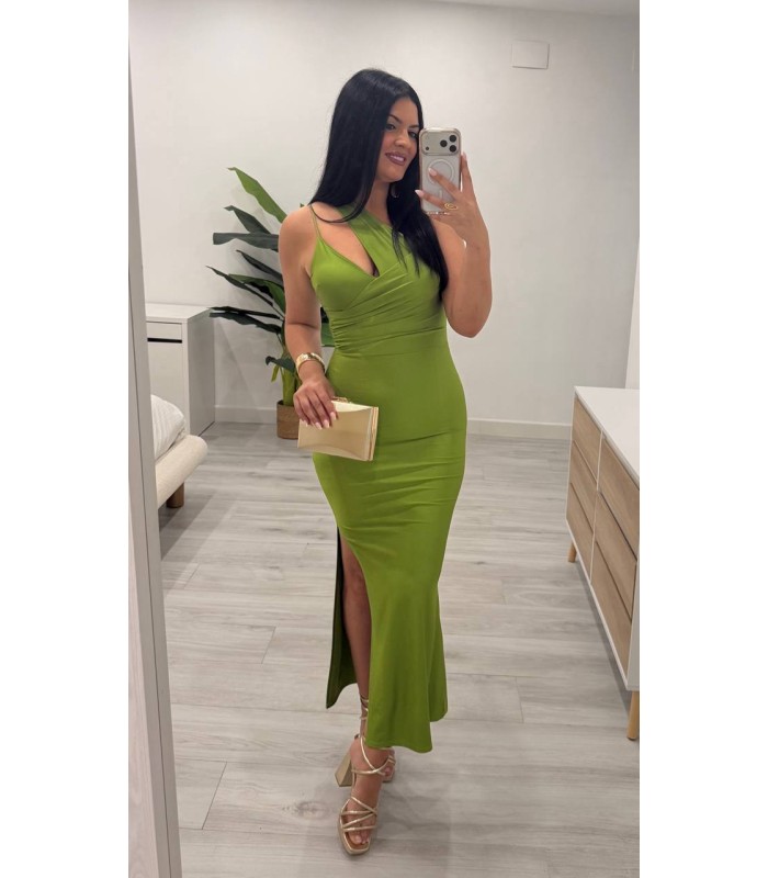 Vestido largo Carla verde