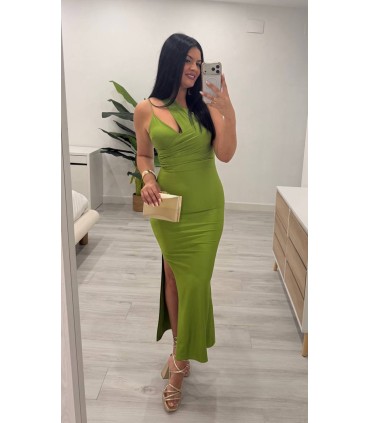 Vestido largo Carla verde