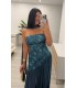 Vestido largo Candela azul
