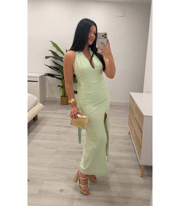 Vestido largo Tamara verde