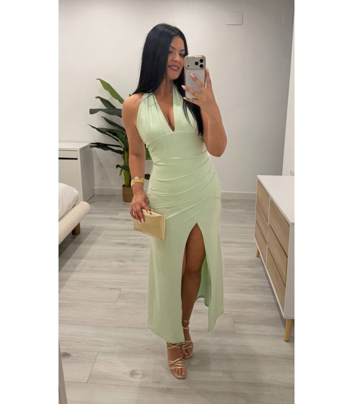 Vestido largo Tamara verde