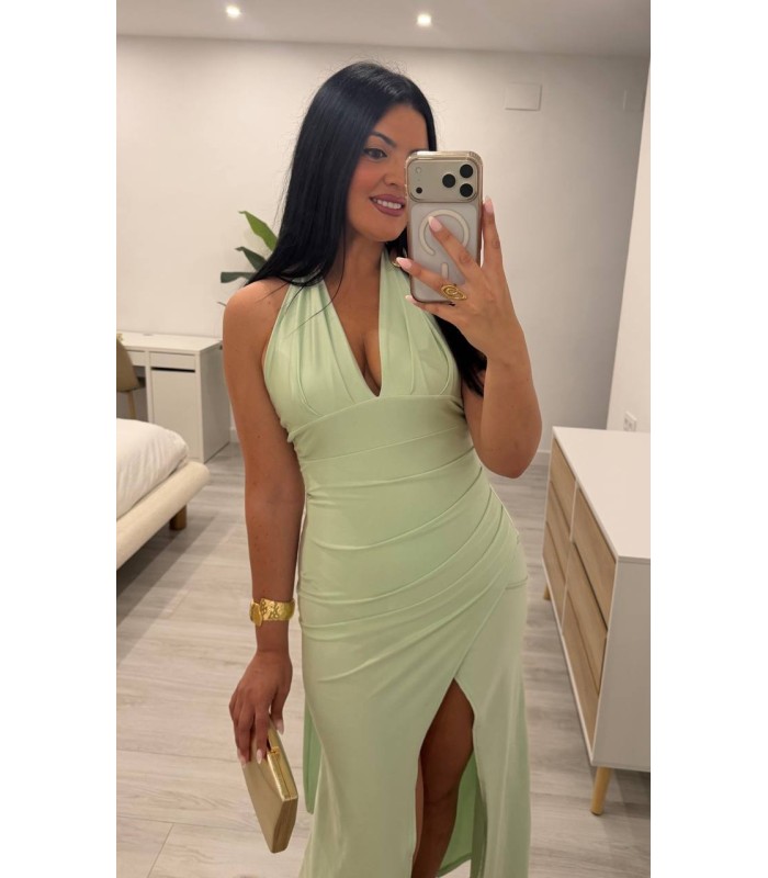 Vestido largo Tamara verde