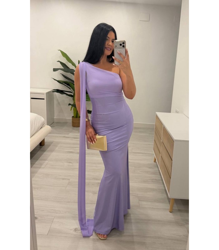 Vestido largo Ángela malva