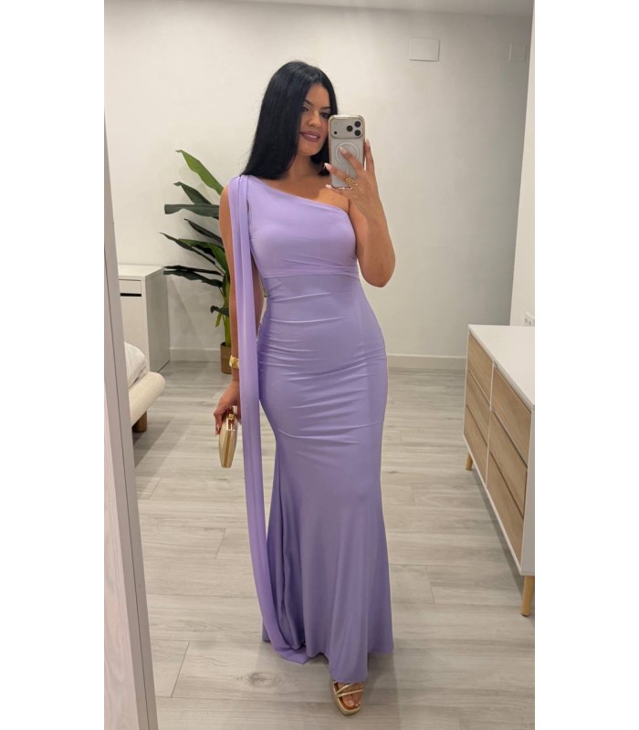 Vestido largo Ángela malva