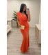 Vestido largo Nerea naranja