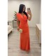 Vestido largo Nerea naranja