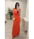 Vestido largo Nerea naranja