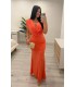 Vestido largo Nerea naranja
