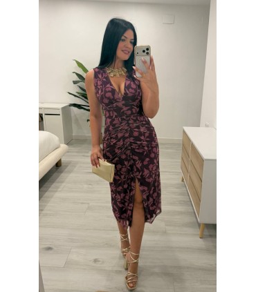Vestido Noemí buganvilla