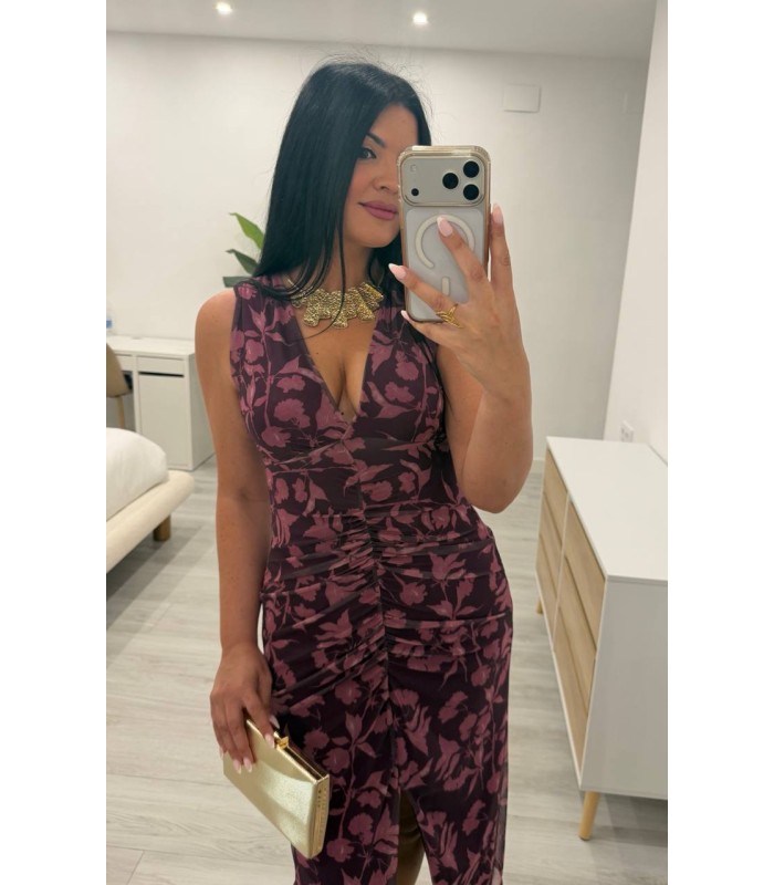 Vestido Noemí buganvilla