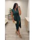 Vestido Samira petroleo verdoso