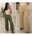 Pantalón lino tachuelas