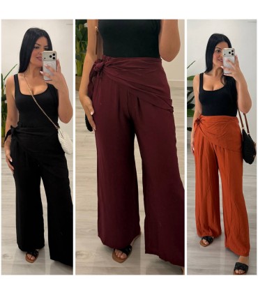Pantalón lino lazo