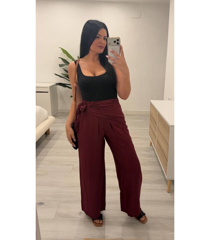 Pantalón lino lazo