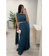 Vestido largo Esmeralda azul