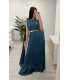 Vestido largo Esmeralda azul
