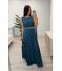 Vestido largo Esmeralda azul
