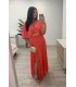 Vestido largo Leila coral