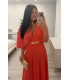 Vestido largo Leila coral