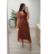 Vestido Carola teja