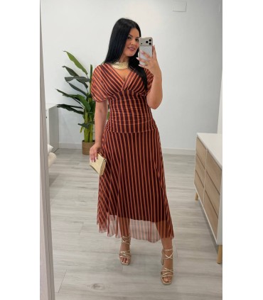 Vestido Carola teja