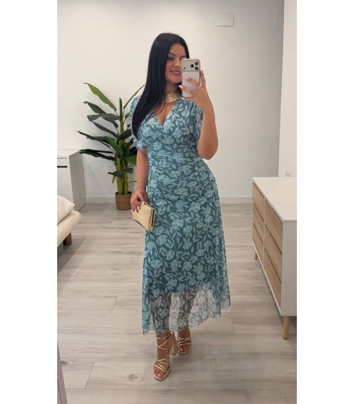 Vestido Carola azul cielo