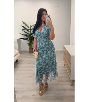 Vestido Carola azul cielo