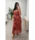 Vestido largo Erika teja