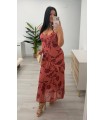 Vestido largo Erika teja