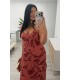 Vestido largo Erika teja