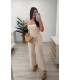 Mono vichy bombacho camel