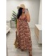 Vestido Zahora camel granate