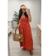 Vestido Vejer rojo anaranjado