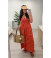 Vestido Vejer rojo anaranjado
