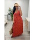 Vestido Vejer rojo anaranjado