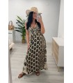 Vestido Zahara crudo negro
